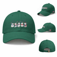 Patriotic Cat Lover Gift Baseball Cap America 250 Anniversary