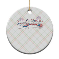 Patriotic Cat Lover Gift Ceramic Ornament America 250 Anniversary