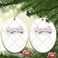 Patriotic Cat Lover Gift Ceramic Ornament America 250 Anniversary