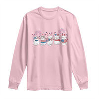 Patriotic Cat Lover Gift Long Sleeve Shirt America 250 Anniversary