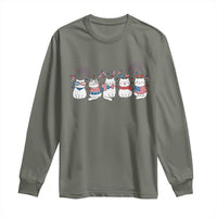 Patriotic Cat Lover Gift Long Sleeve Shirt America 250 Anniversary