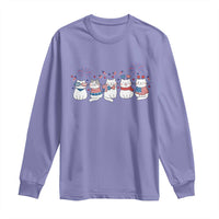 Patriotic Cat Lover Gift Long Sleeve Shirt America 250 Anniversary