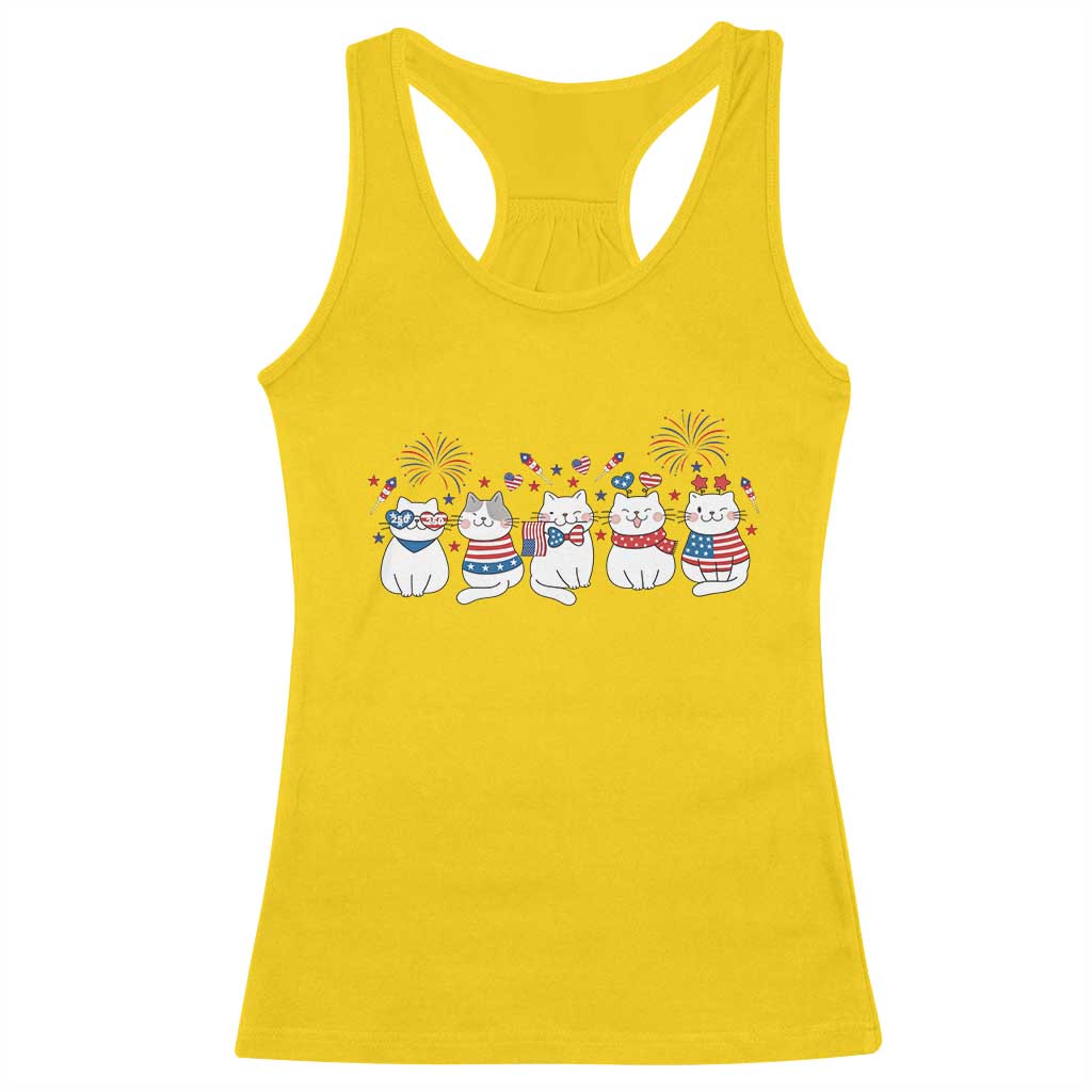 Patriotic Cat Lover Gift Racerback Tank Top America 250 Anniversary