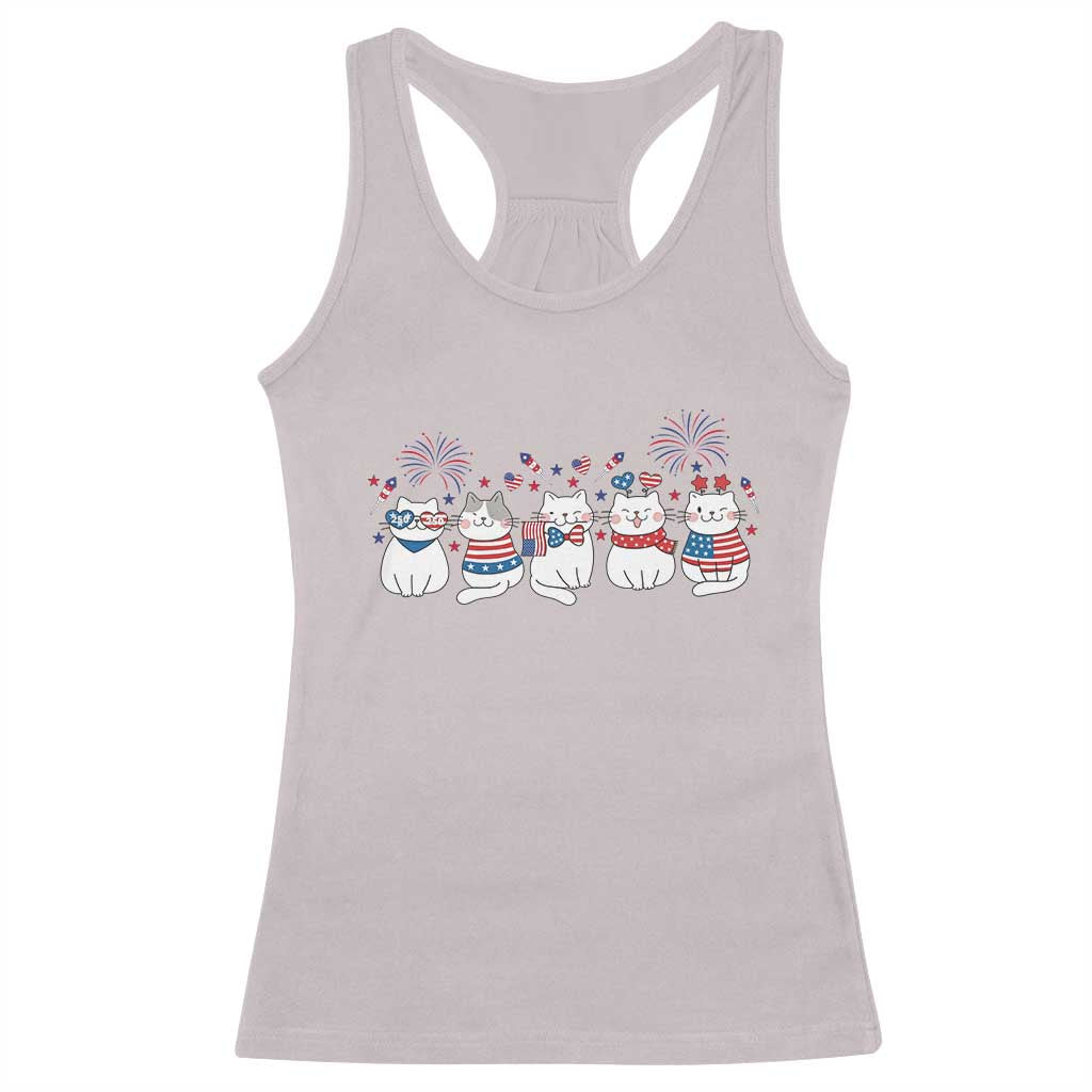 Patriotic Cat Lover Gift Racerback Tank Top America 250 Anniversary