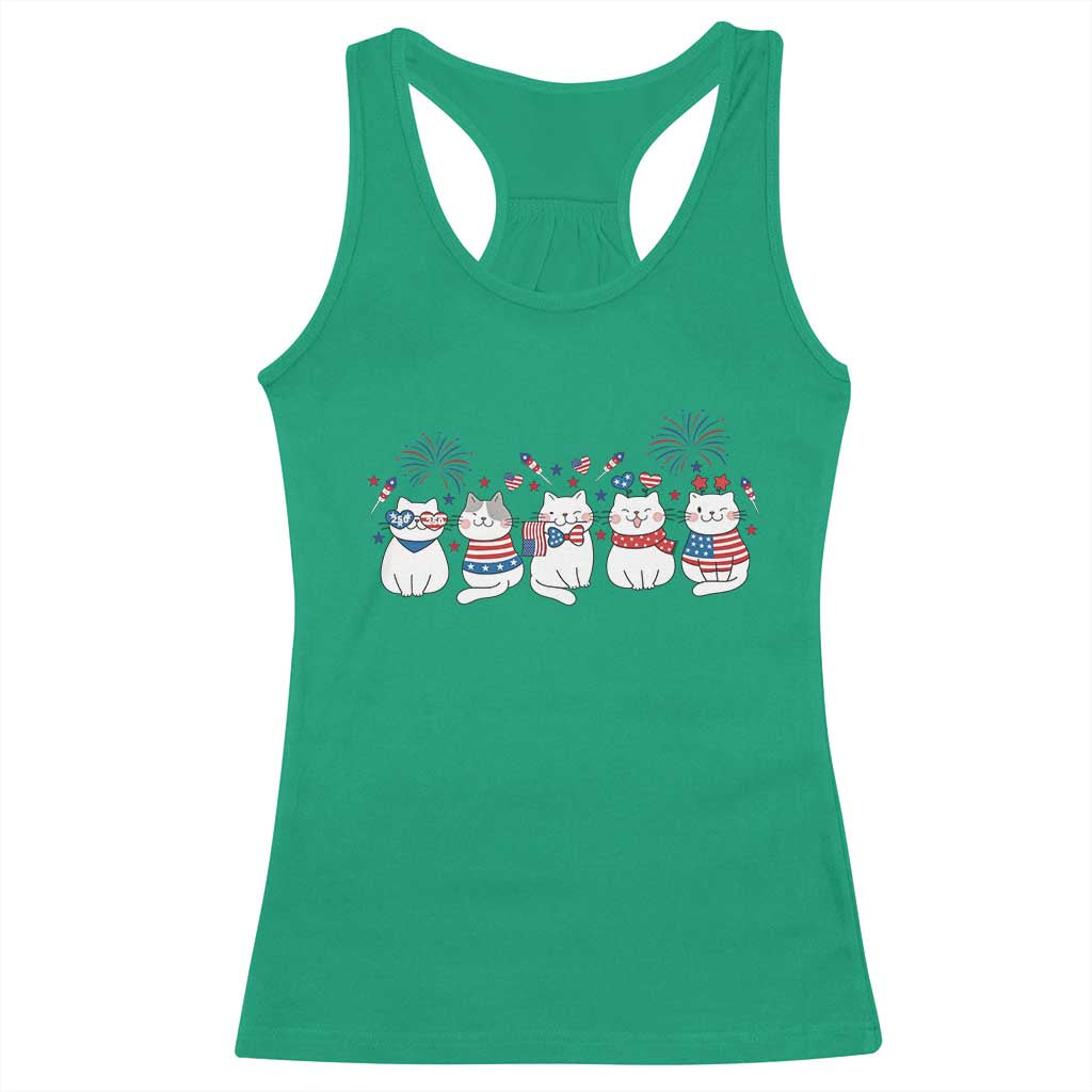 Patriotic Cat Lover Gift Racerback Tank Top America 250 Anniversary