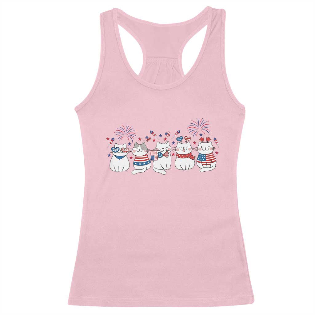 Patriotic Cat Lover Gift Racerback Tank Top America 250 Anniversary