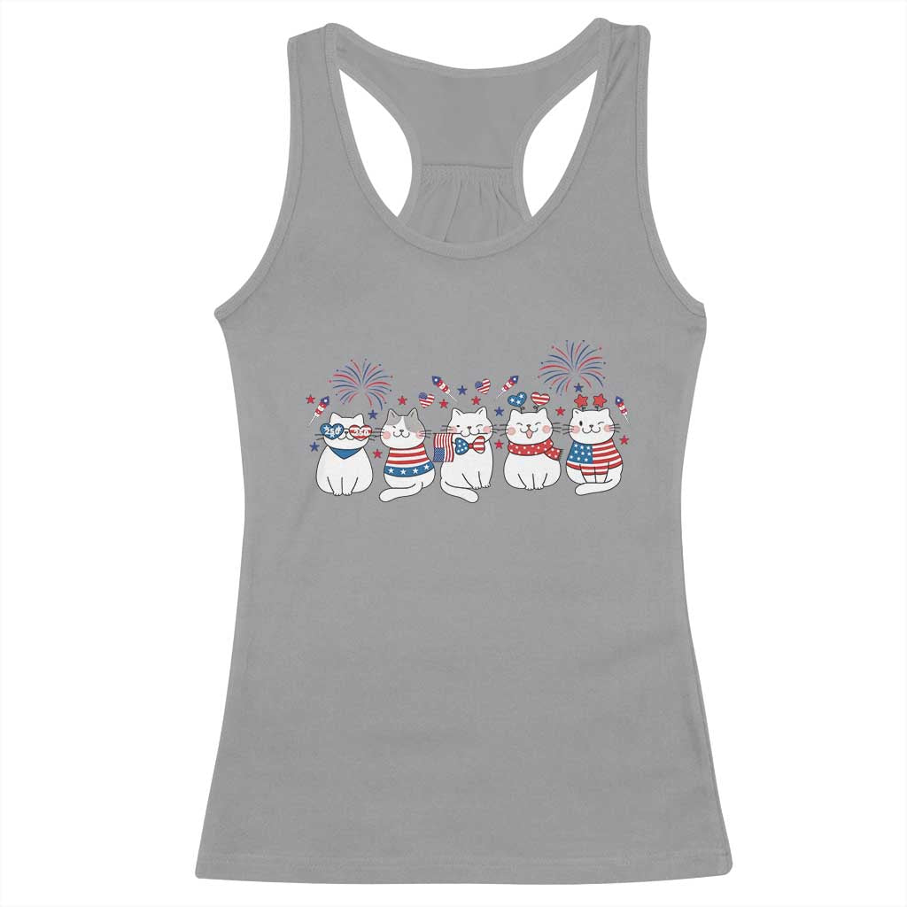 Patriotic Cat Lover Gift Racerback Tank Top America 250 Anniversary