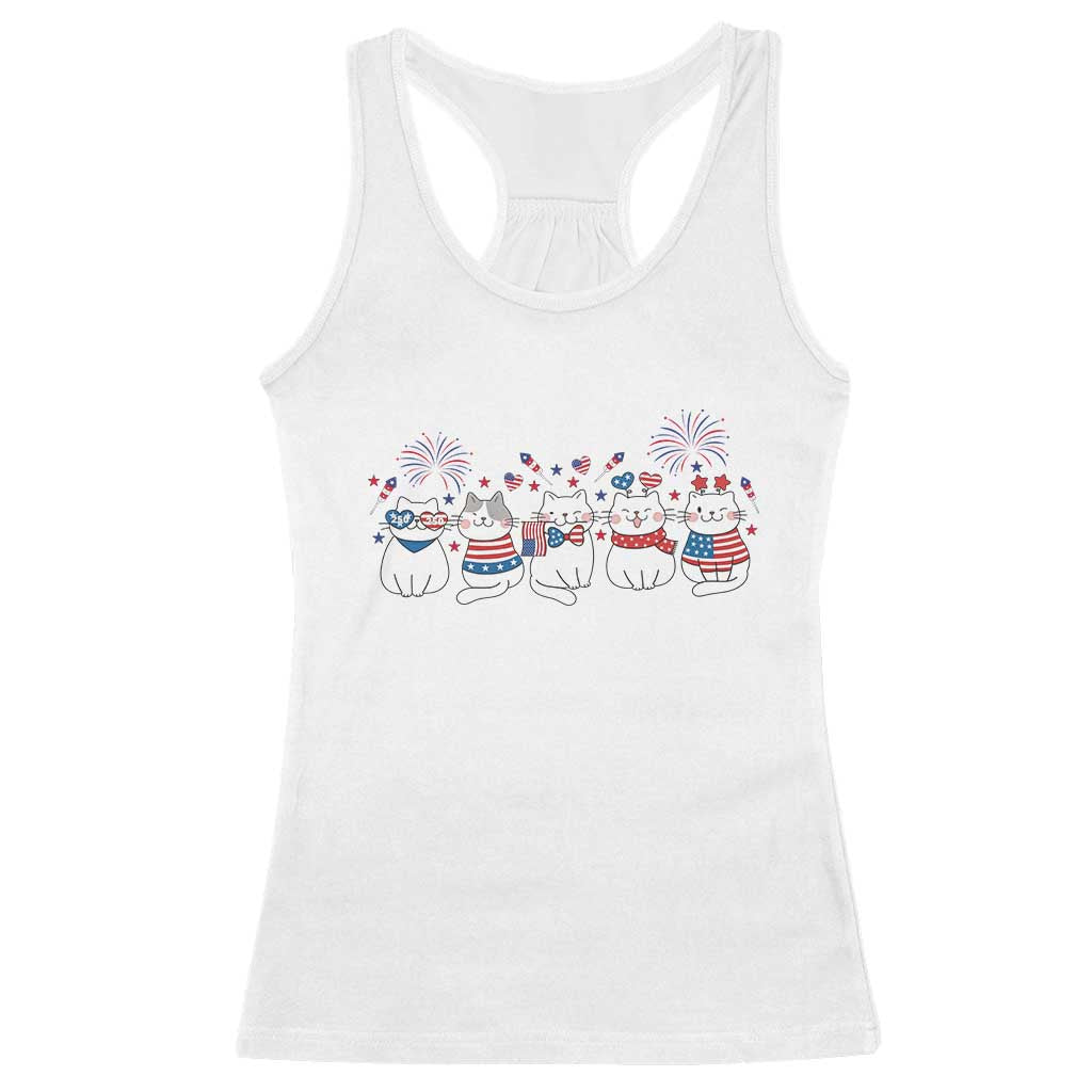 Patriotic Cat Lover Gift Racerback Tank Top America 250 Anniversary