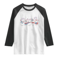 Patriotic Cat Lover Gift Raglan Shirt America 250 Anniversary