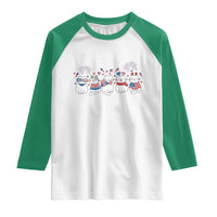 Patriotic Cat Lover Gift Raglan Shirt America 250 Anniversary