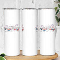 Patriotic Cat Lover Gift Skinny Tumbler America 250 Anniversary