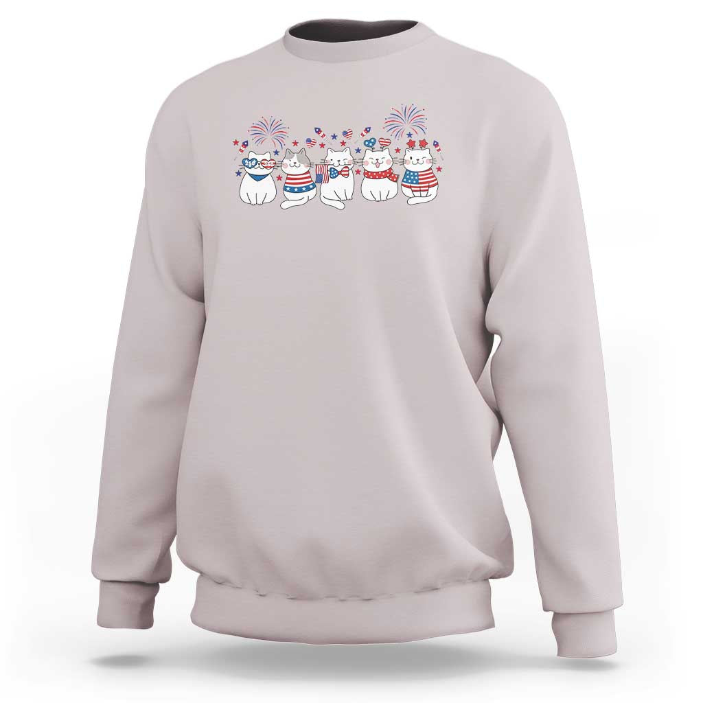 Patriotic Cat Lover Gift Sweatshirt America 250 Anniversary