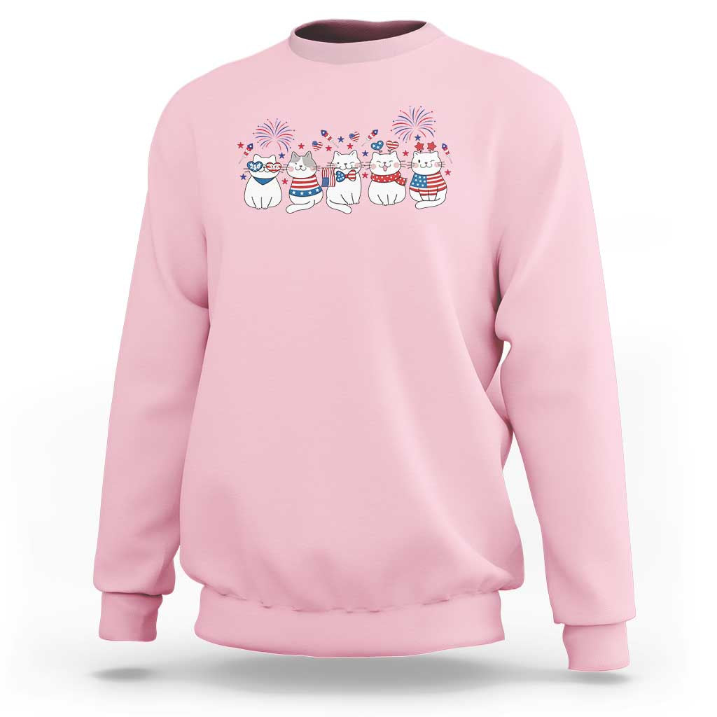 Patriotic Cat Lover Gift Sweatshirt America 250 Anniversary