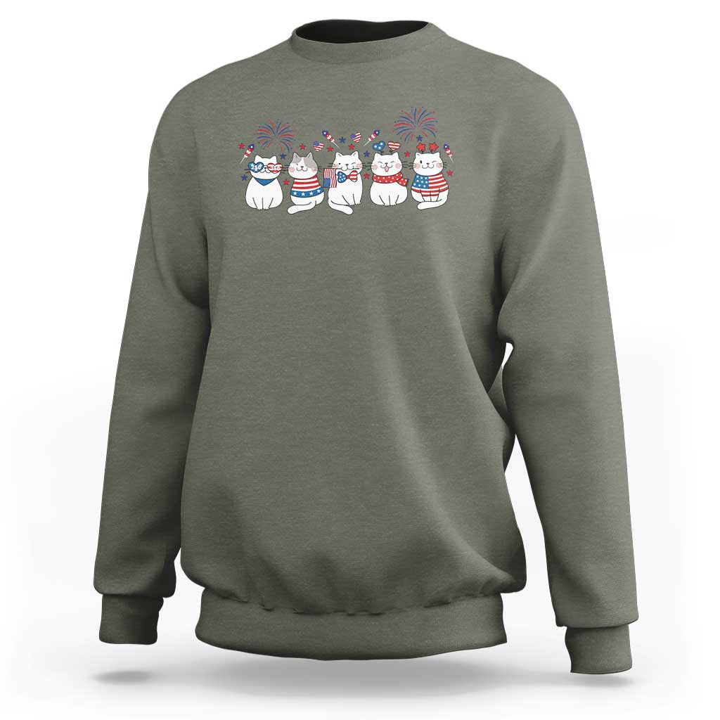 Patriotic Cat Lover Gift Sweatshirt America 250 Anniversary