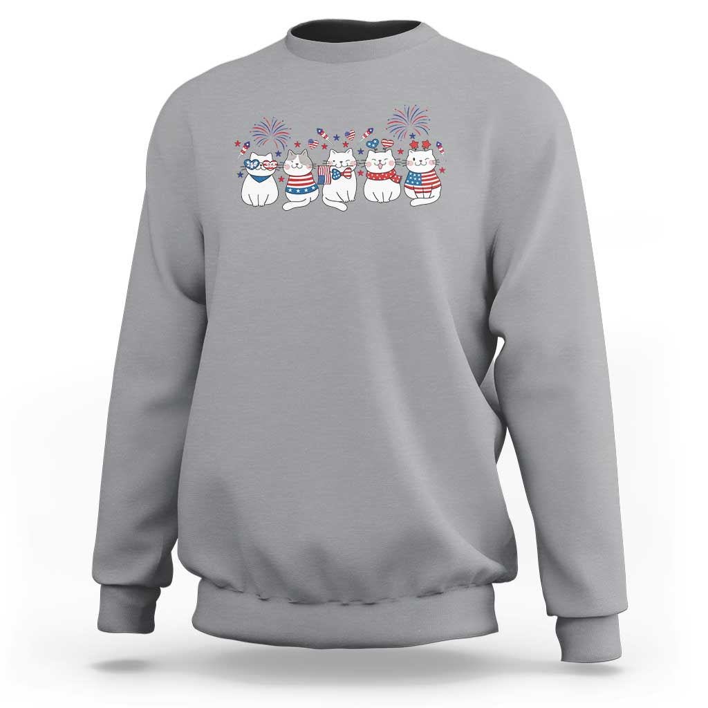 Patriotic Cat Lover Gift Sweatshirt America 250 Anniversary