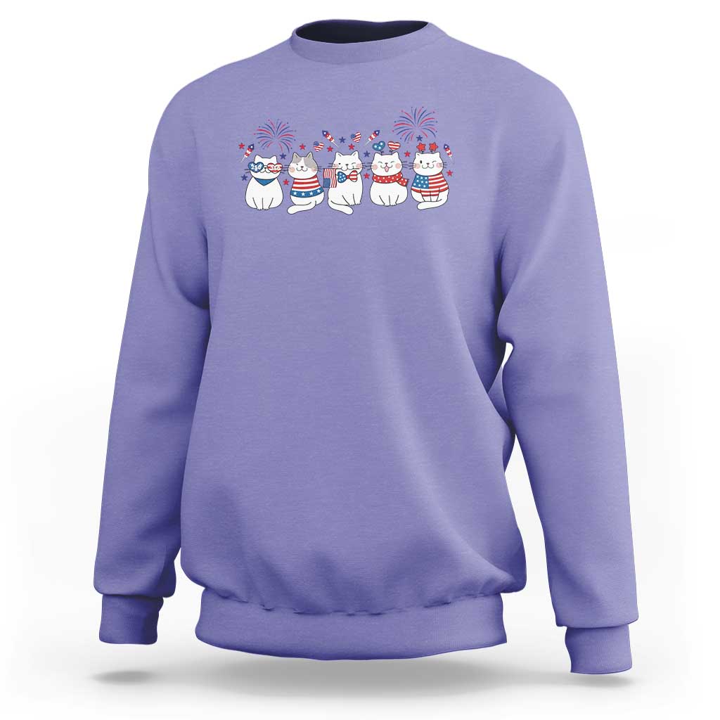 Patriotic Cat Lover Gift Sweatshirt America 250 Anniversary