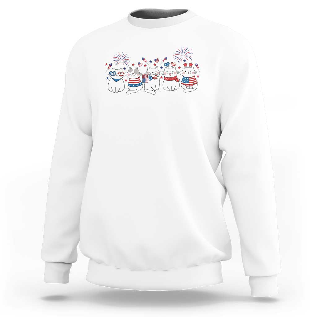 Patriotic Cat Lover Gift Sweatshirt America 250 Anniversary