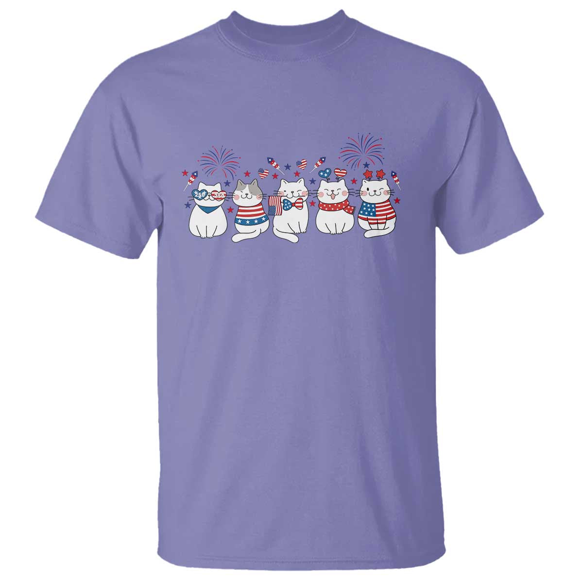 Patriotic Cat Lover Gift T Shirt America 250 Anniversary