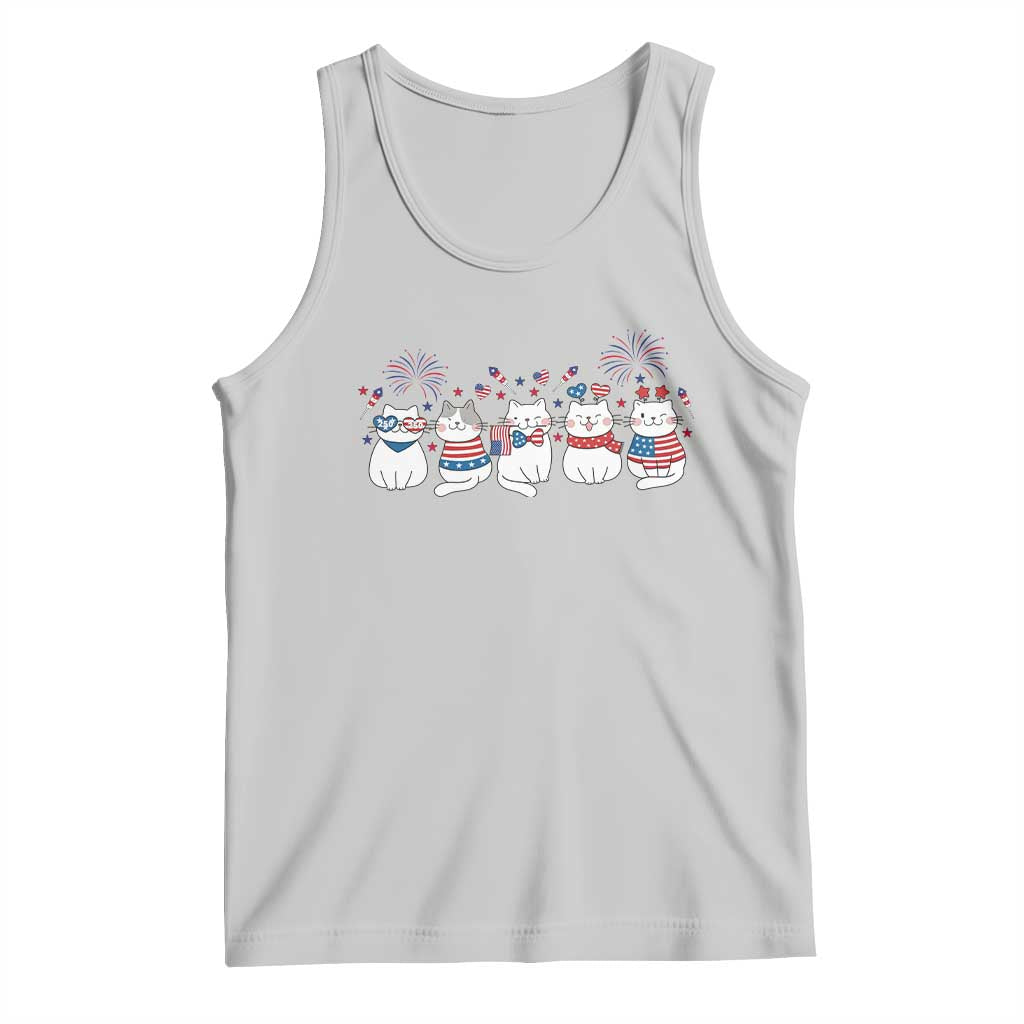 Patriotic Cat Lover Gift Tank Top America 250 Anniversary