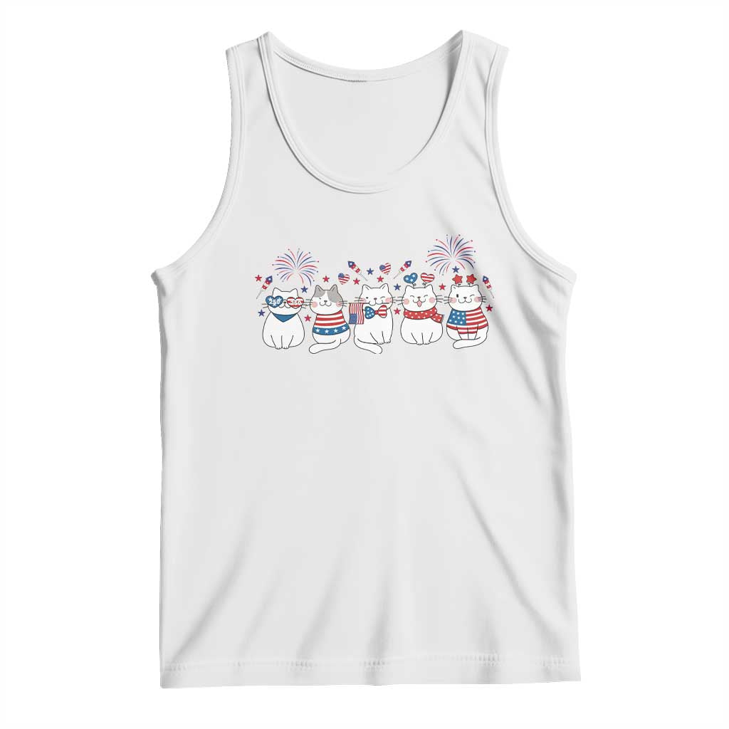 Patriotic Cat Lover Gift Tank Top America 250 Anniversary