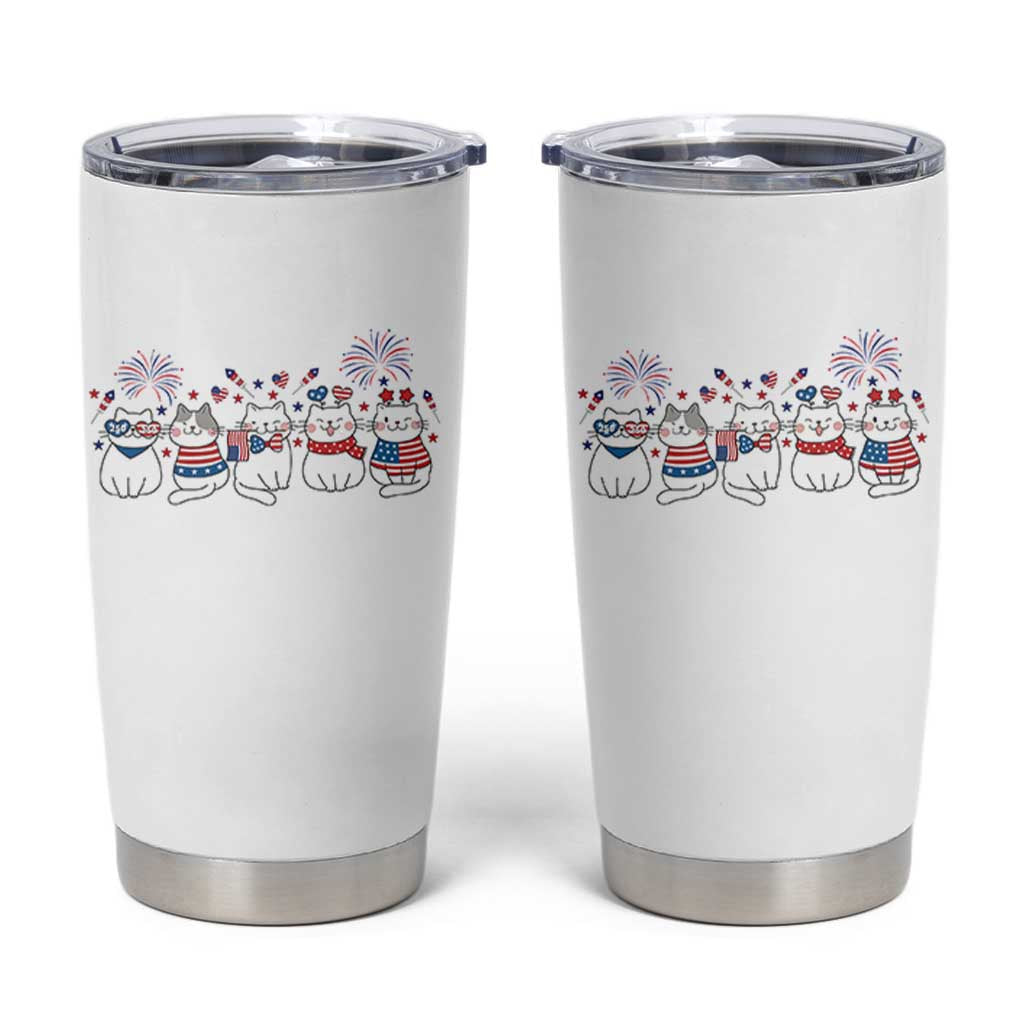 Patriotic Cat Lover Gift Tumbler Cup America 250 Anniversary