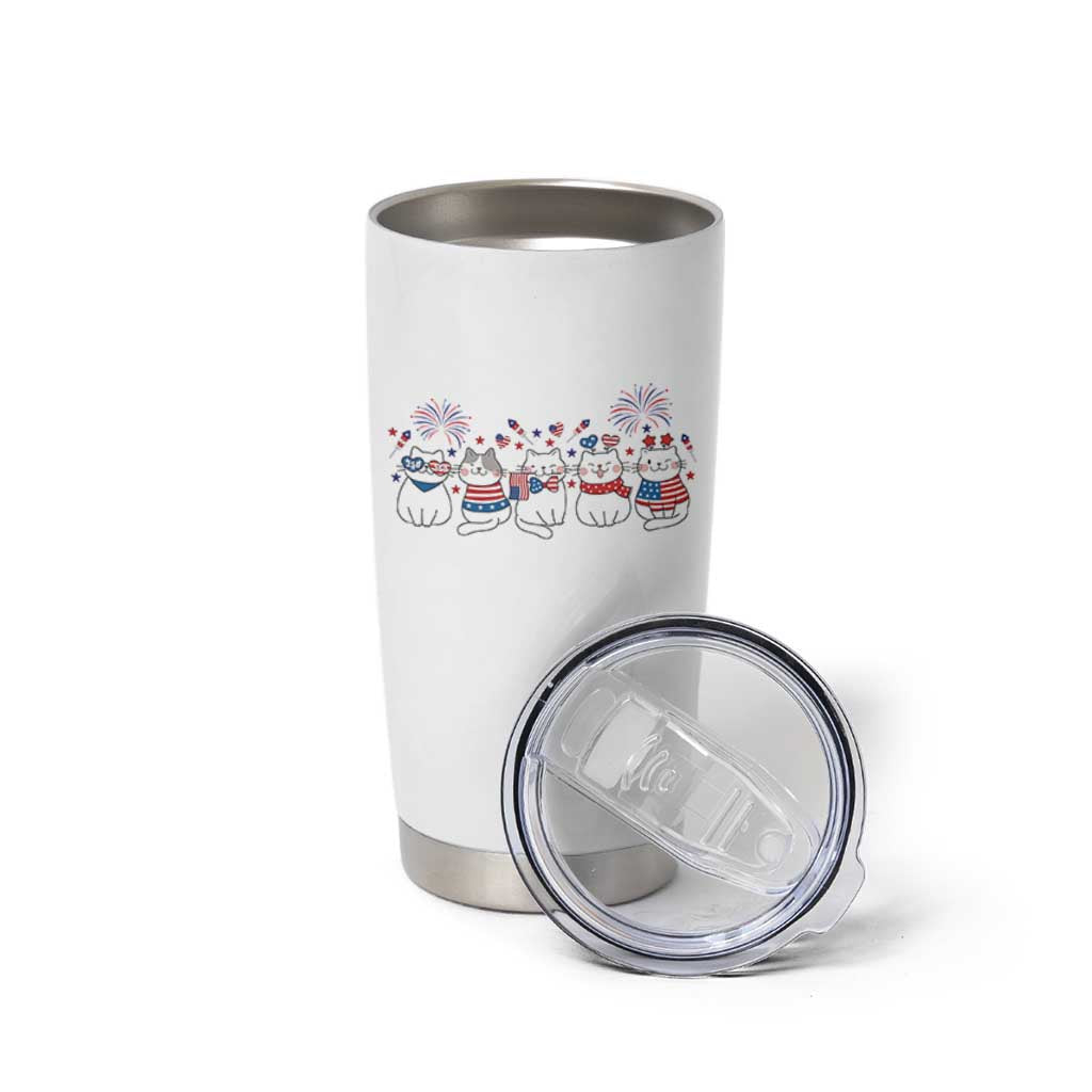 Patriotic Cat Lover Gift Tumbler Cup America 250 Anniversary