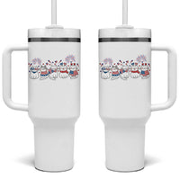 Patriotic Cat Lover Gift Tumbler With Handle America 250 Anniversary