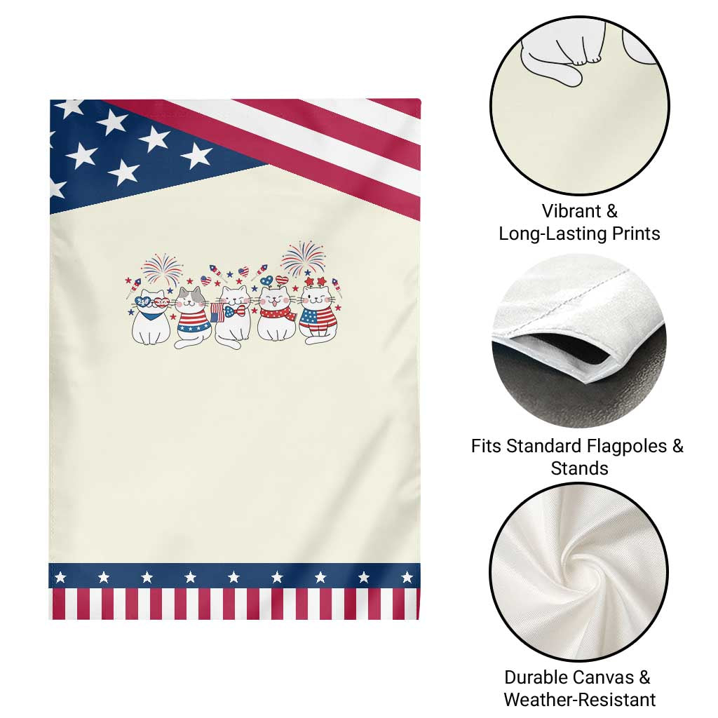Patriotic Cat Lover Gift Garden Flag America 250 Anniversary