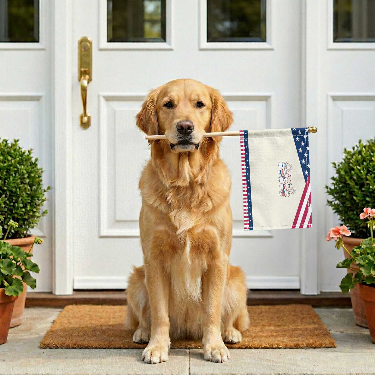 Patriotic Cat Lover Gift Patriotic Handheld Flag America 250 Anniversary