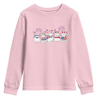 Patriotic Cat Lover Gift Youth Sweatshirt America 250 Anniversary