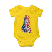 Proud American Cat Lover Baby Onesie Patriotic Animal Lover Gift