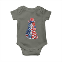 Proud American Cat Lover Baby Onesie Patriotic Animal Lover Gift