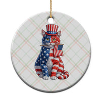 Proud American Cat Lover Ceramic Ornament Patriotic Animal Lover Gift
