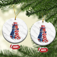 Proud American Cat Lover Ceramic Ornament Patriotic Animal Lover Gift