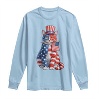 Proud American Cat Lover Long Sleeve Shirt Patriotic Animal Lover Gift