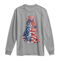 Proud American Cat Lover Long Sleeve Shirt Patriotic Animal Lover Gift
