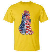 Proud American Cat Lover T Shirt Patriotic Animal Lover Gift