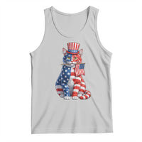 Proud American Cat Lover Tank Top Patriotic Animal Lover Gift