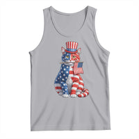 Proud American Cat Lover Tank Top Patriotic Animal Lover Gift