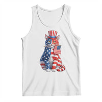 Proud American Cat Lover Tank Top Patriotic Animal Lover Gift