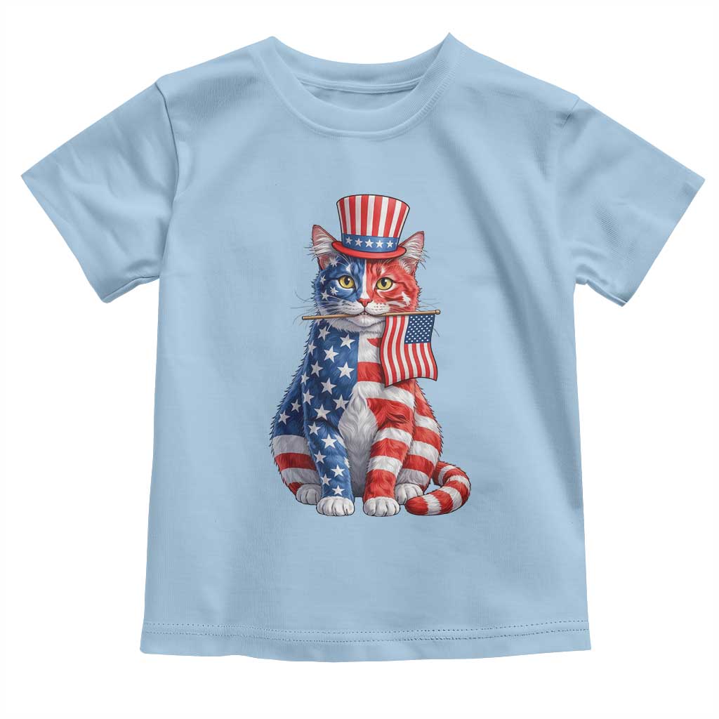Proud American Cat Lover Toddler T Shirt Patriotic Animal Lover Gift
