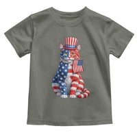 Proud American Cat Lover Toddler T Shirt Patriotic Animal Lover Gift