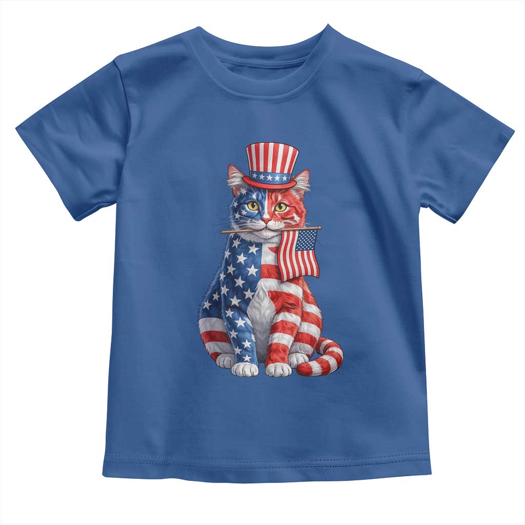 Proud American Cat Lover Toddler T Shirt Patriotic Animal Lover Gift