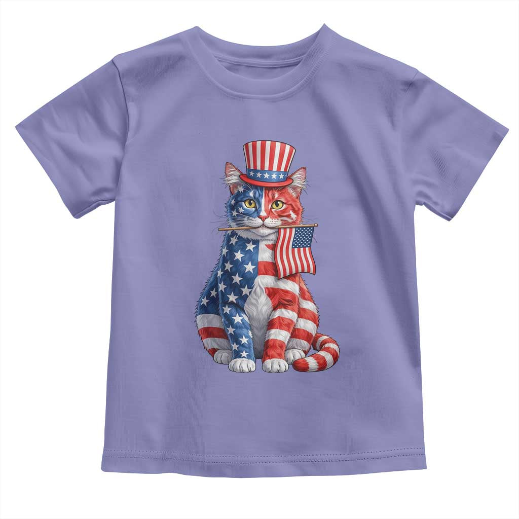 Proud American Cat Lover Toddler T Shirt Patriotic Animal Lover Gift