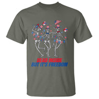 Patriotic Dancing Skeleton T Shirt Dead Inside But Its Freedom
