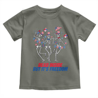 Patriotic Dancing Skeleton Toddler T Shirt Dead Inside But Its Freedom