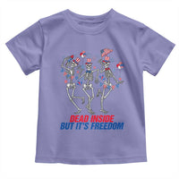 Patriotic Dancing Skeleton Toddler T Shirt Dead Inside But Its Freedom