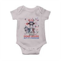 Funny Skeleton Dead Inside But Its Freedom Baby Onesie Patriotic Gift