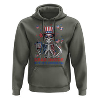 Funny Skeleton Dead Inside But Its Freedom Hoodie Patriotic Gift