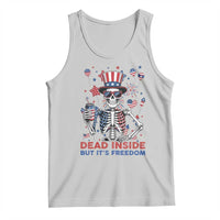 Funny Skeleton Dead Inside But Its Freedom Tank Top Patriotic Gift